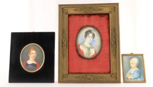 Y A Deckert (British 19th century), A portrait miniature of a lady