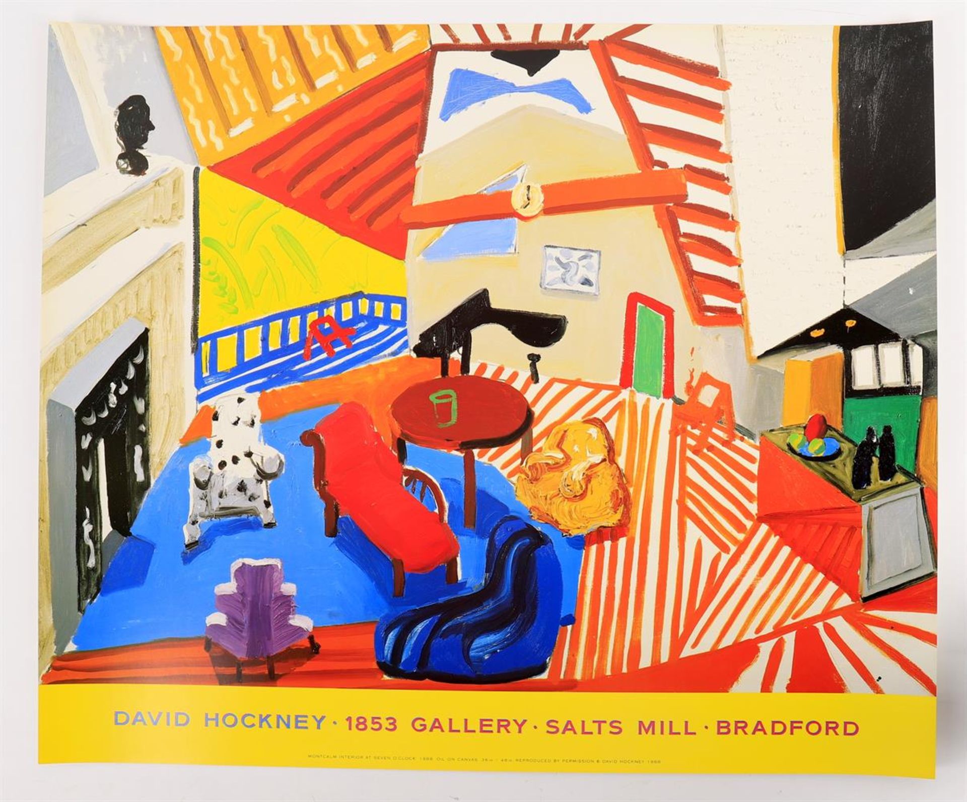 After David Hockney, Montcalm Interior at Seven O'Clock, Exhibition Poster - Image 2 of 2