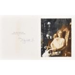 A pair of royal Christmas cards signed by Elizabeth the Queen Mother