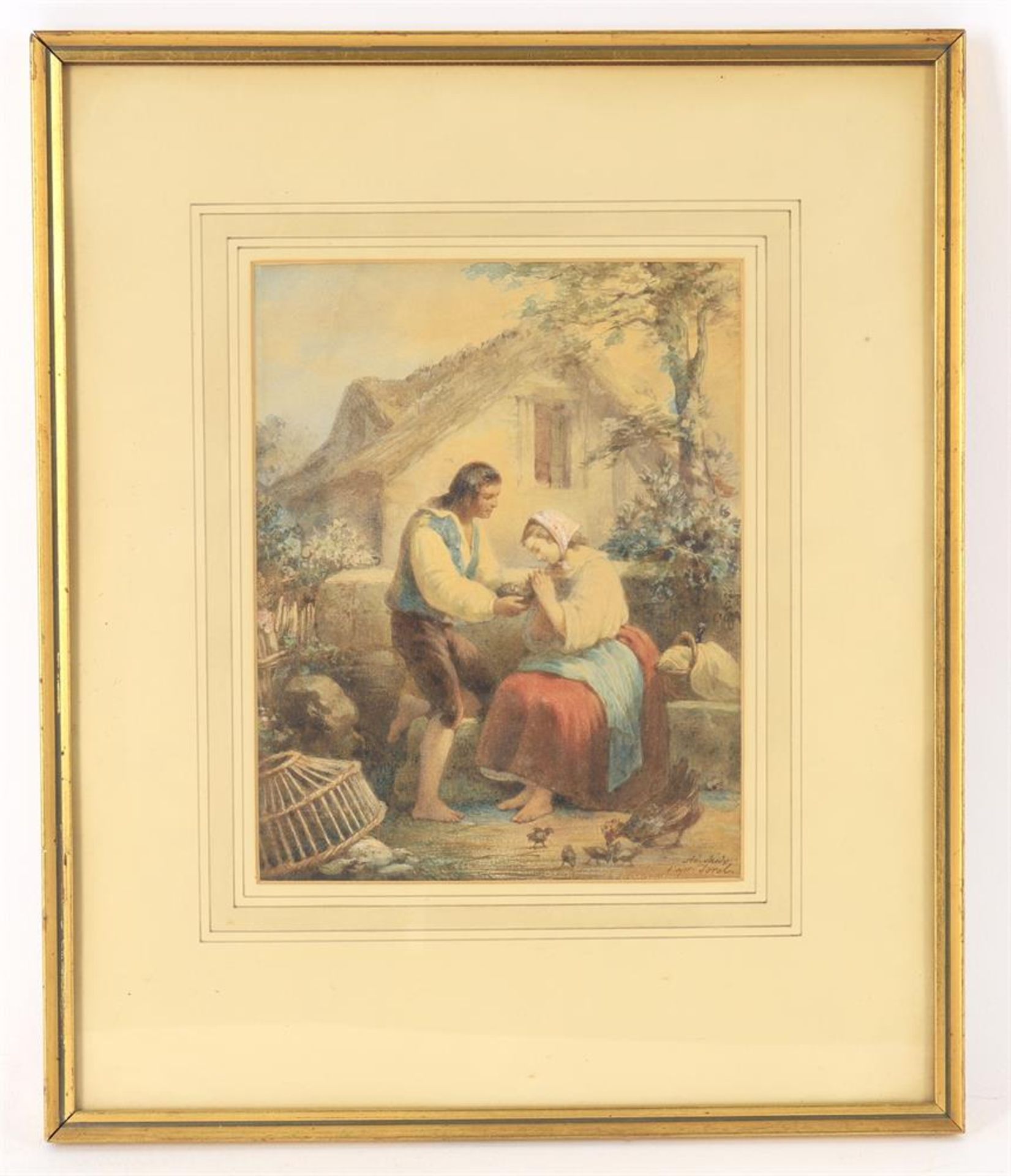 Attributed to Adolphe (Emmanuel) Midy (French 1797-1874), Lovers - Bild 4 aus 6