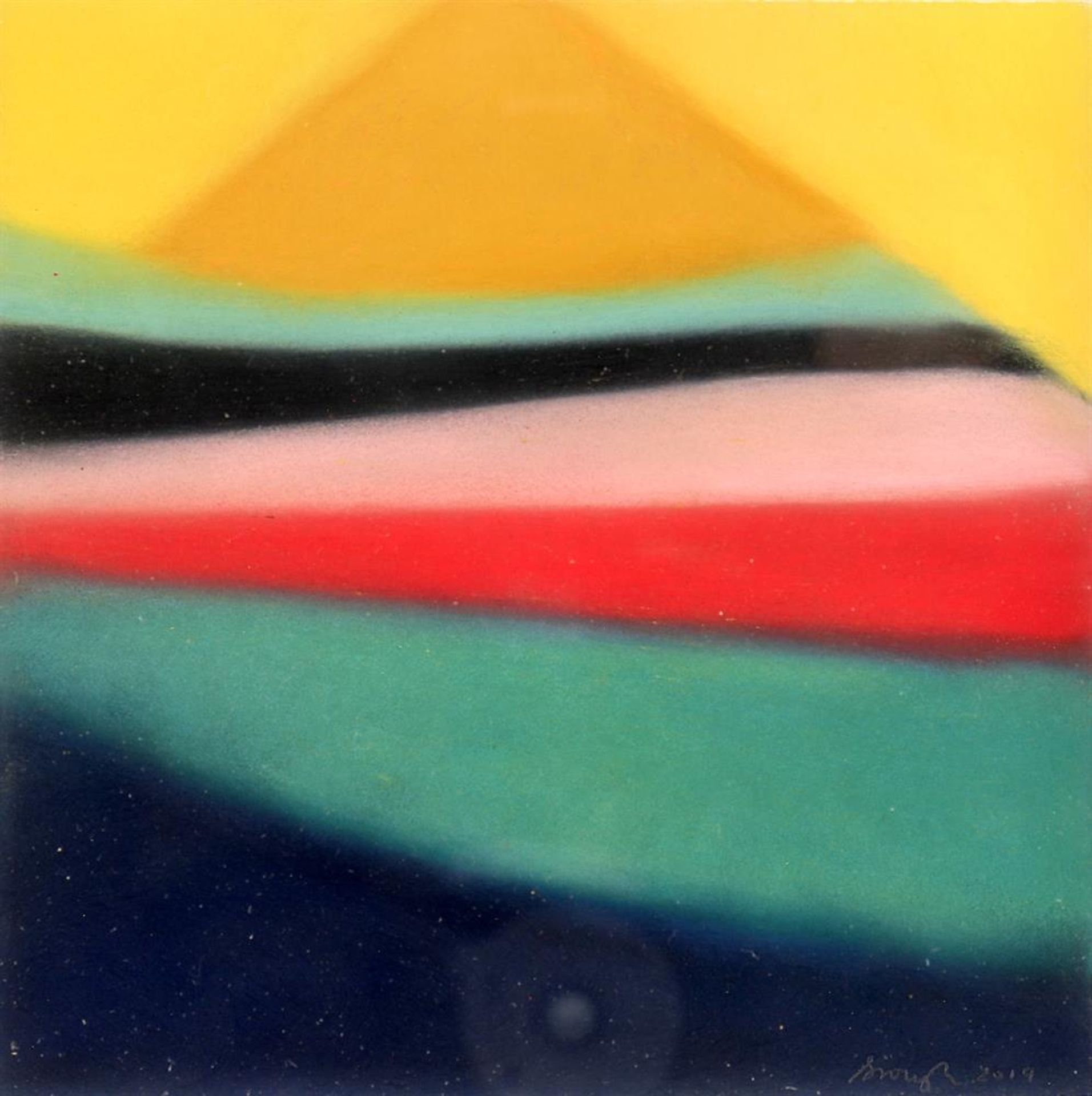 λ Helen Brough (British 20th/21st century), Lightscapes - yellow ocre, permenant green