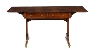 A late George III mahogany sofa table