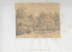 Pictures to include an 18th century sketch 'Road to the brick-kiln Windsor Great Park'