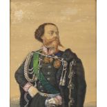 Continental School (19th century), Bewhiskered nobleman, possibly Victor Emmanuel II, King of Italy