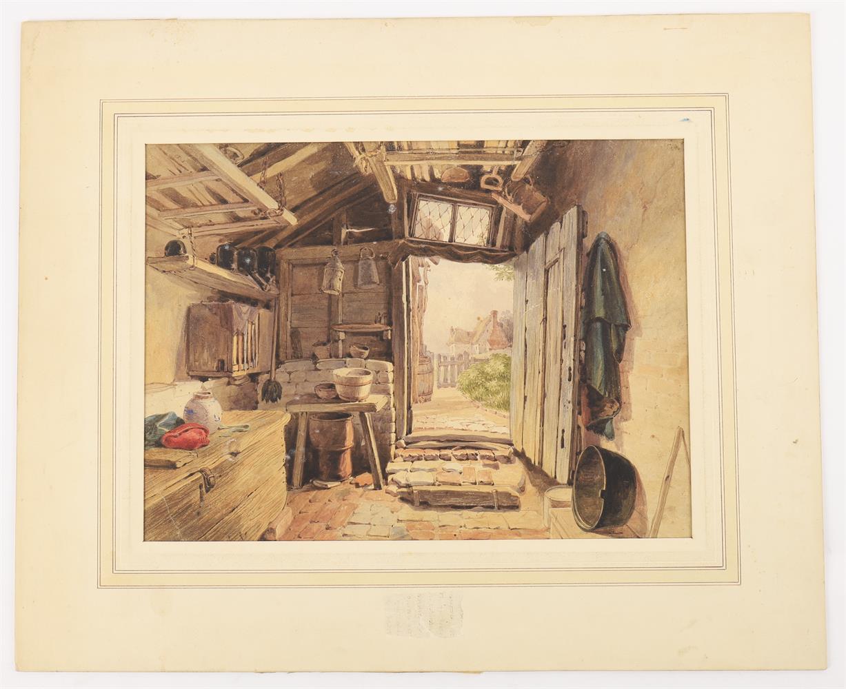 Three unframed pictures to include; Circle of Thomas Faed, 'Cottage Interior' - Bild 3 aus 4