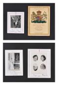 A collection of five Christmas cards from Princess Alexandra of Kent and Angus Ogilvy