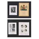 A collection of five Christmas cards from Princess Alexandra of Kent and Angus Ogilvy