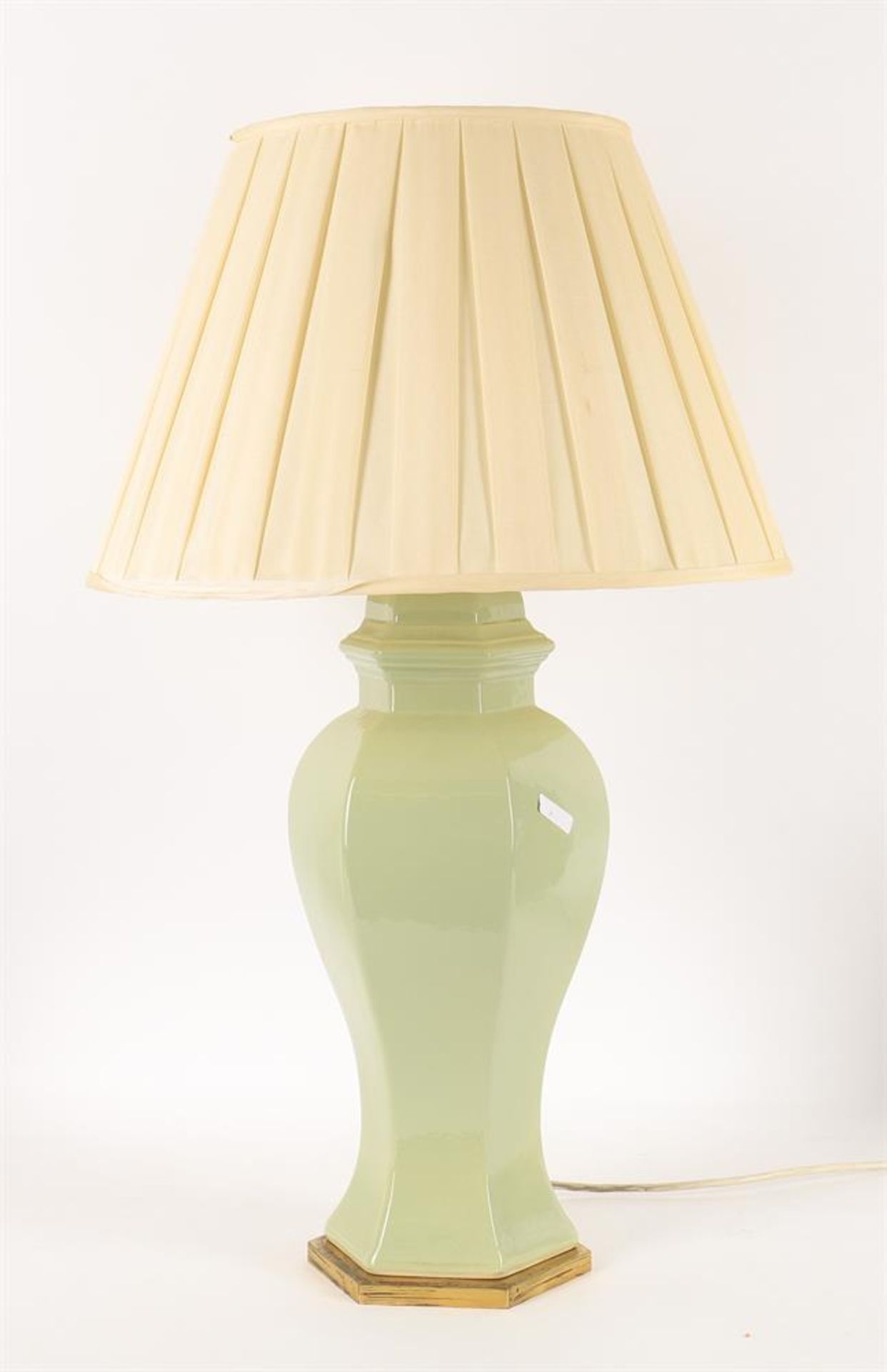 Lighting to include a pair of modern brown glaze table lamps - Image 2 of 6