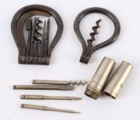 Corkscrews including a 19th century 6 tool combination folding bow