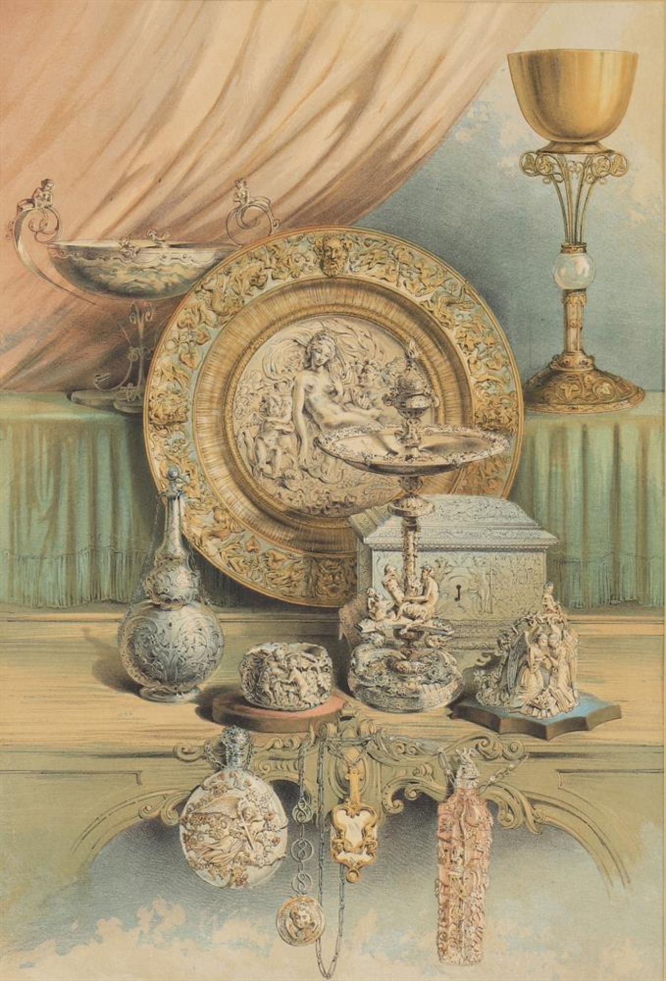 After Matthew Digby Wyatt, A set of 5 decorative prints of urns and tableware - Bild 9 aus 10