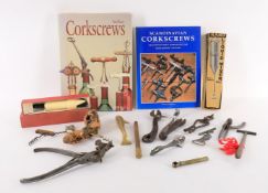 Corkscrews assorted to include three reference books