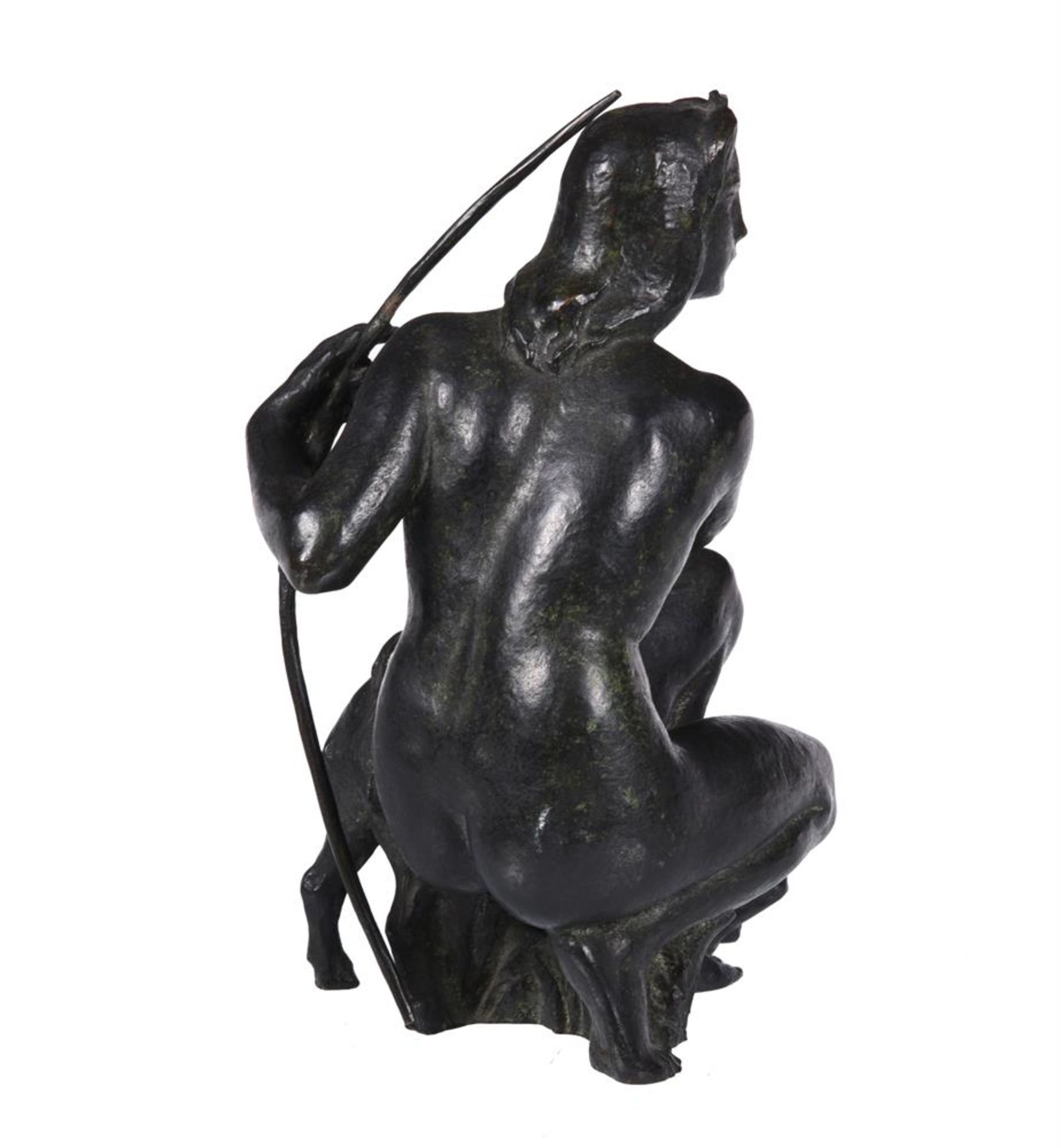 λ Emilio Monti (1901-1981), a bronze figure of Diana the Huntress - Image 3 of 3