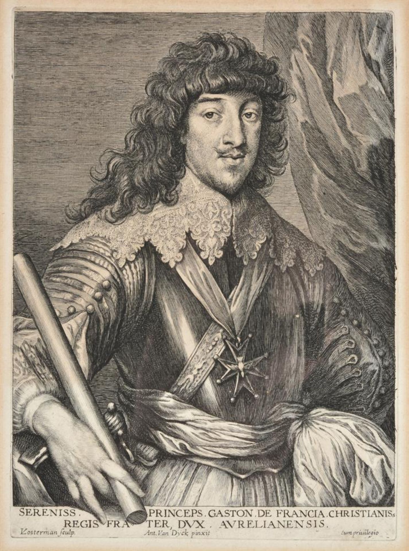 Lucas Vosterman after Van Dyck, Gaston de France, Duc d'Orleans - Bild 2 aus 2