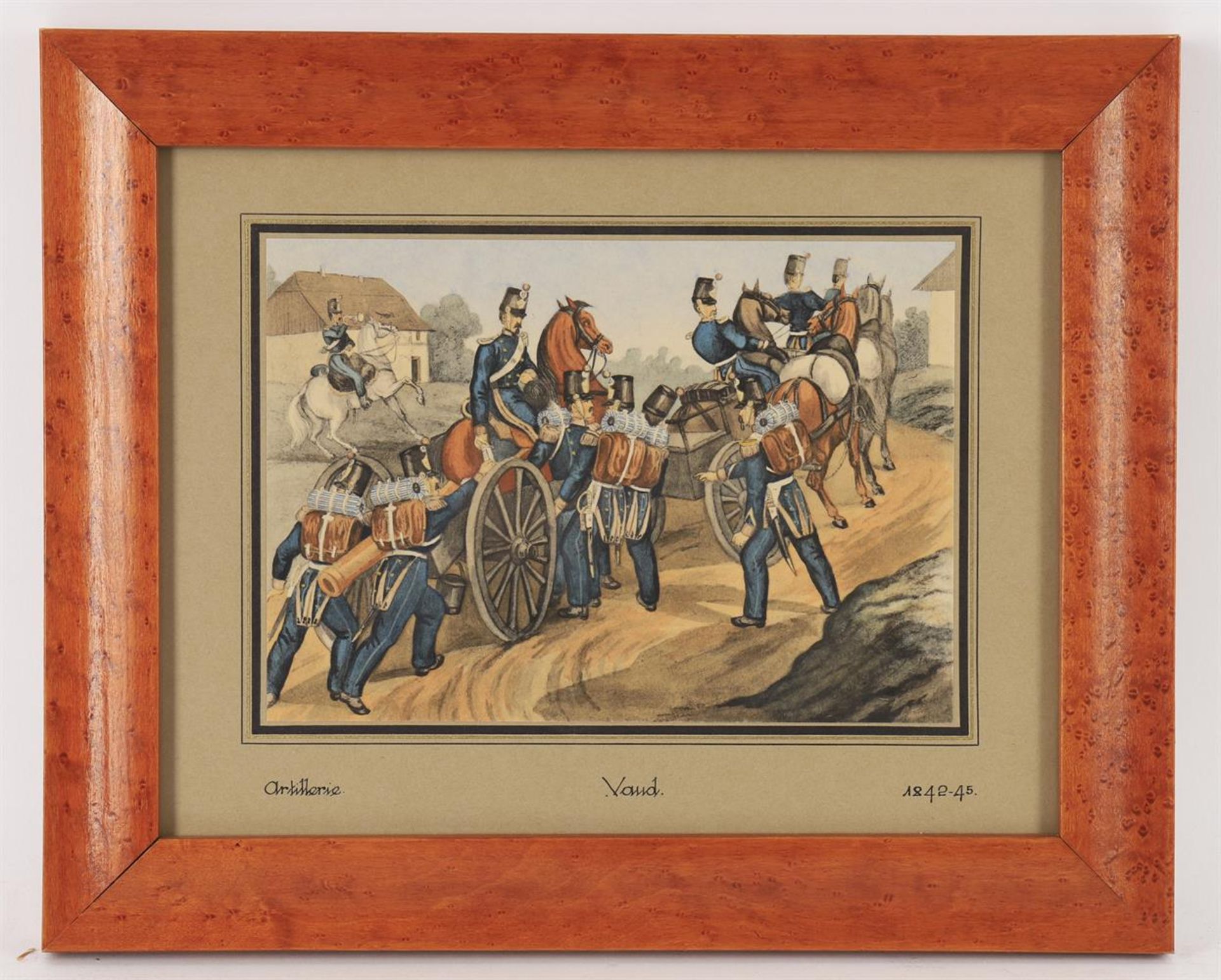 A set of four Napoleonic prints, hand-coloured, after A. U. Escher - Bild 4 aus 9