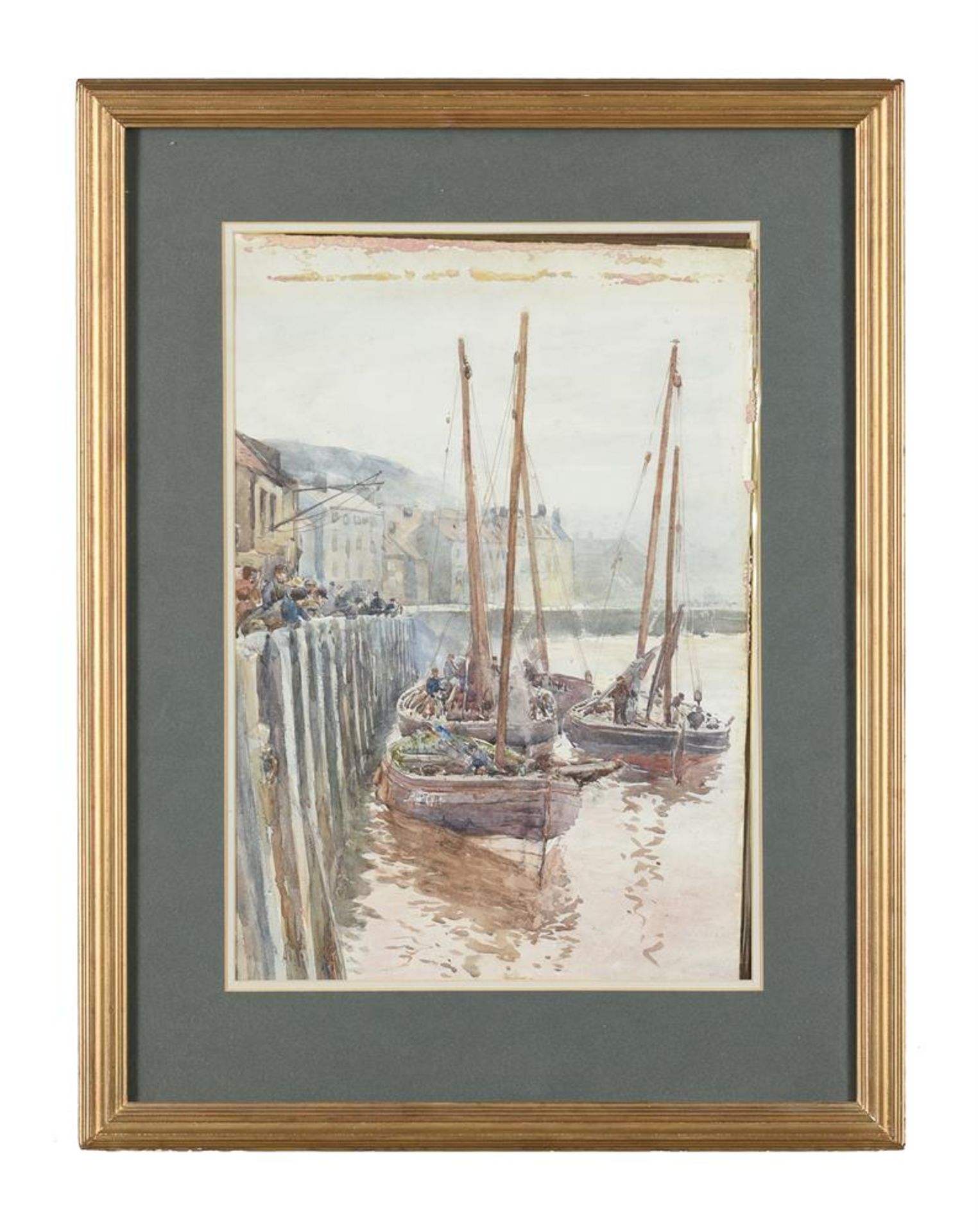 British School (19th century), Boats in harbour - Bild 2 aus 3