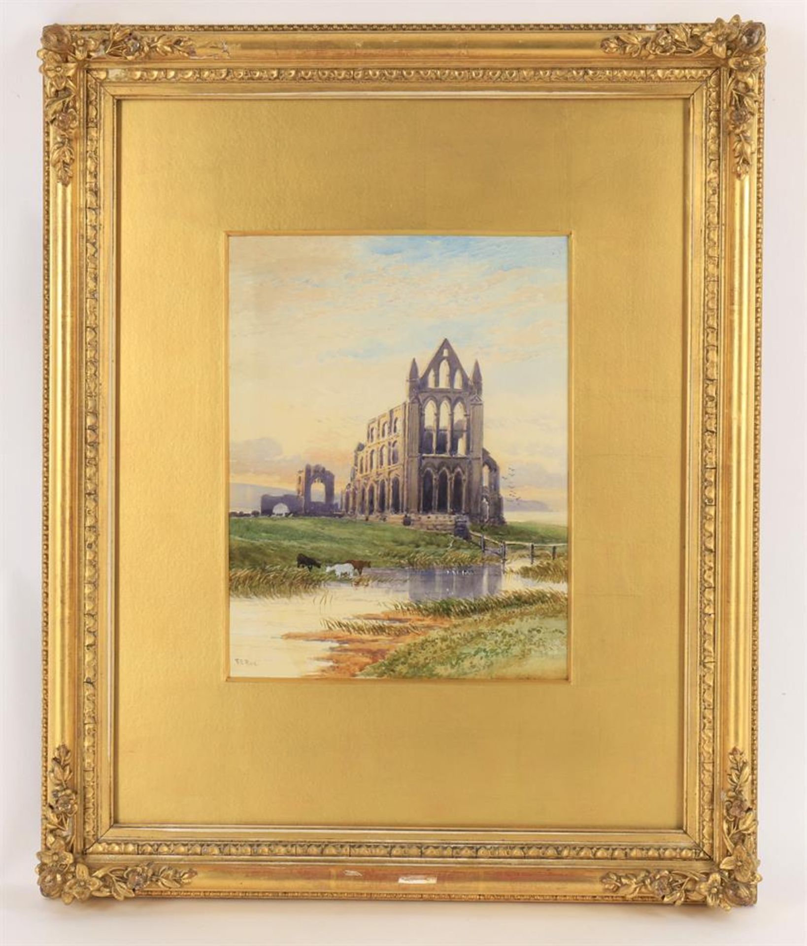 Robert Ernest Roe (British 1851-1930), Bennets Abbey, Norfolk; Old Ruin, Whitby (2) - Bild 4 aus 5
