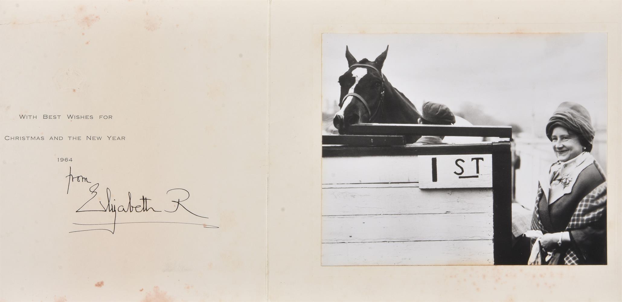 A pair of royal Christmas cards signed by Elizabeth the Queen Mother - Image 2 of 2