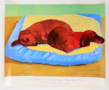 After David Hockney, Dog Painting 43, Exhibition Poster