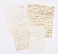 Four autograph letters by British scientists and inventors