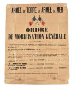 WWI French mobilisation poster