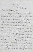 Robert Browning (1812-1889), an autograph letter to John Lefevre requesting an investment advice