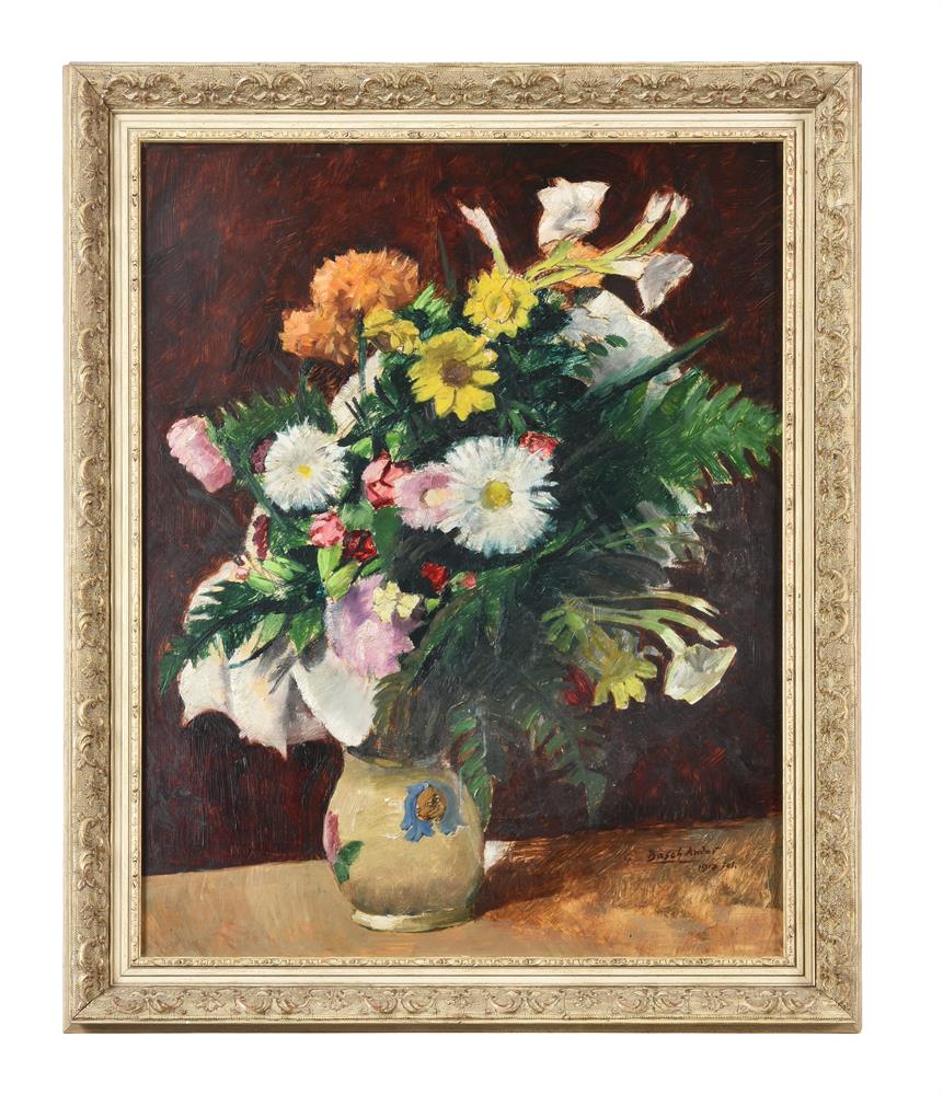 Andor Basch (Hungarian 1885-1944), Still Life with Daisies and Chrysanthemums - Image 2 of 3