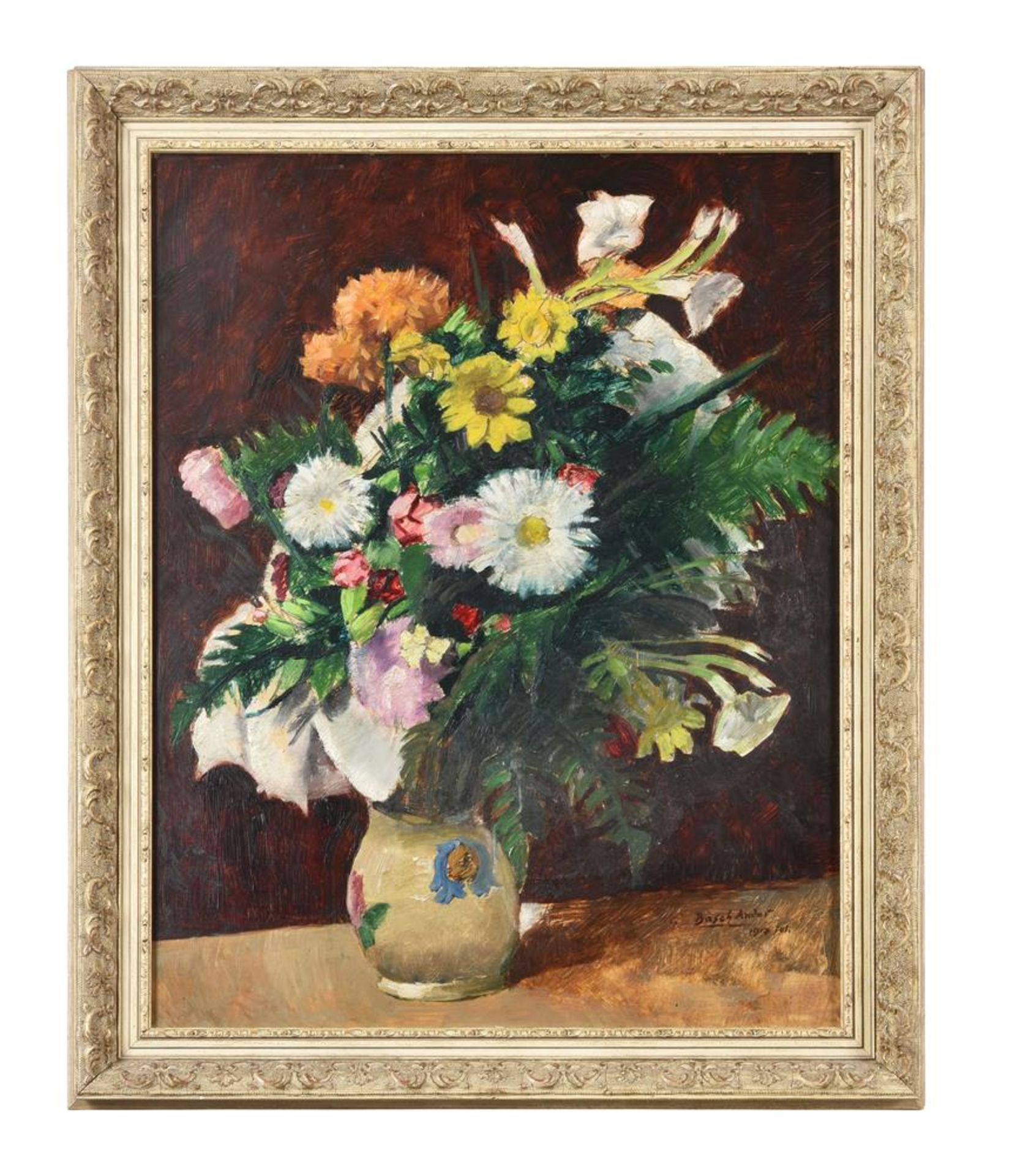 Andor Basch (Hungarian 1885-1944), Still Life with Daisies and Chrysanthemums - Bild 2 aus 3