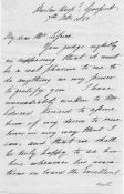 William Herbert Parry (1790-1855, British Arctic explorer), Autograph letter to George Lefevre