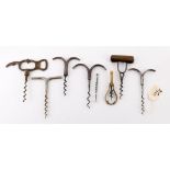 Corkscrews assorted to include three steel handled single pulls