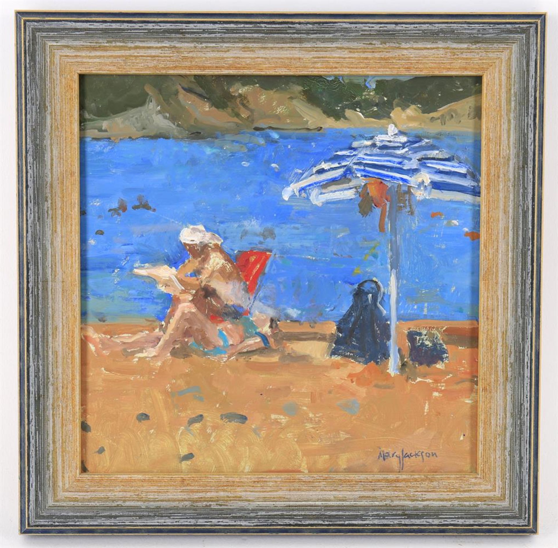 λ Mary Jackson (British b. 1936), Sunbathers at the beach - Bild 2 aus 3