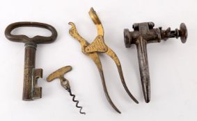Corkscrews to include a Lund Patent two part lever corkscrew