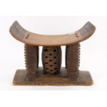 An African carved hardwood stool