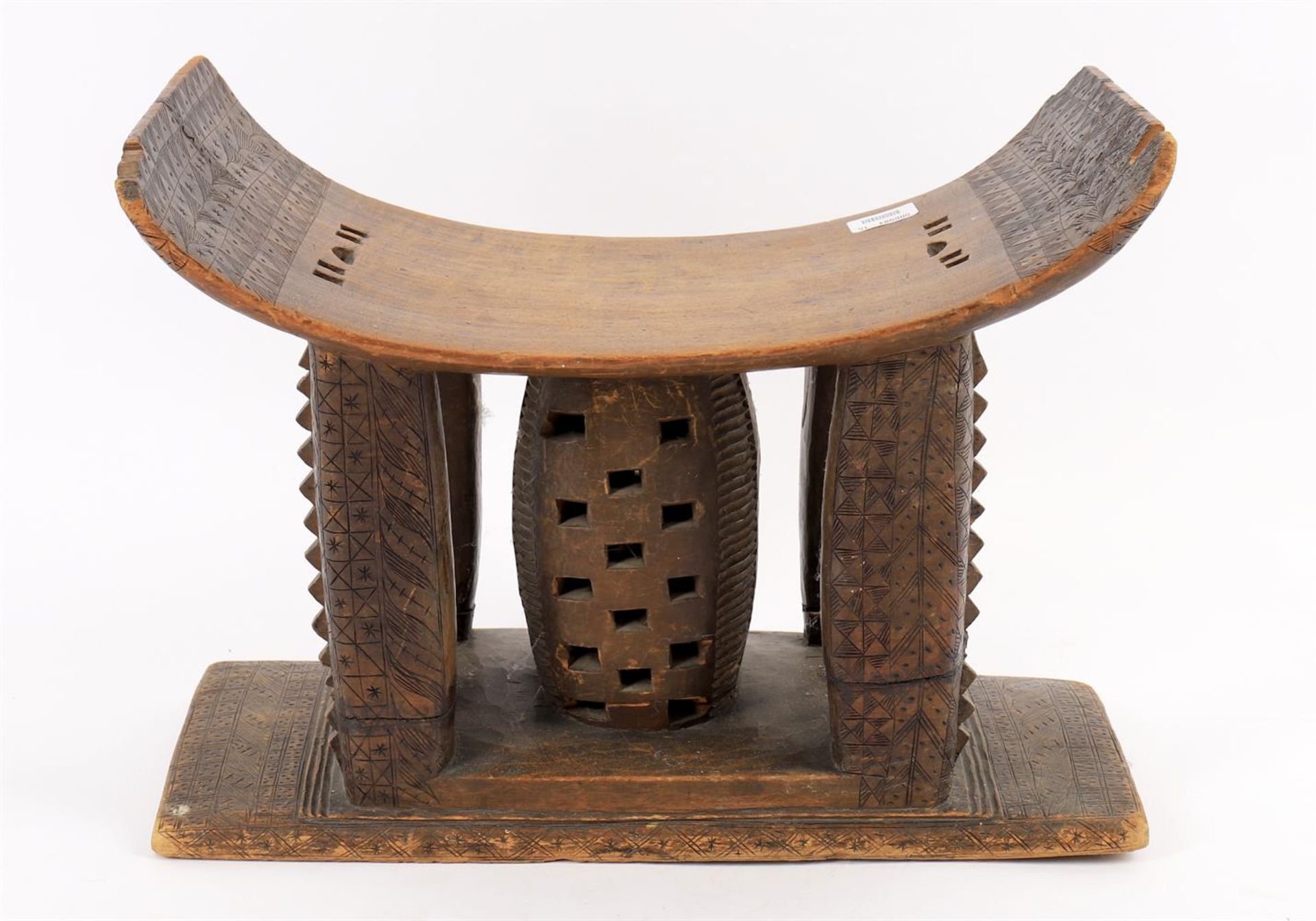 An African carved hardwood stool