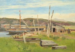 Thomas J Purchas (British 1851-1930), In the Harbour Pwllheli