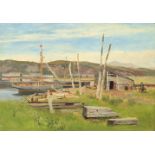 Thomas J Purchas (British 1851-1930), In the Harbour Pwllheli