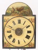 A North European print decorated wall clock