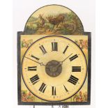 A North European print decorated wall clock