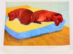 After David Hockney, Dog Painting, 38, Exhibition Poster