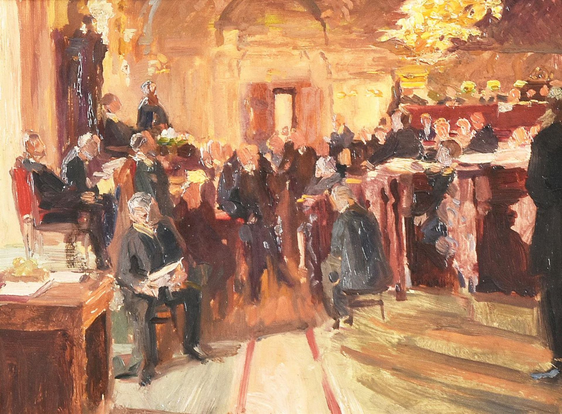 English School (early 20th century), The courtroom