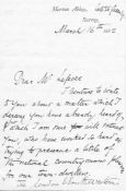 William Morris (1834-1896), a letter signed to John Lefevre about an environmental issue