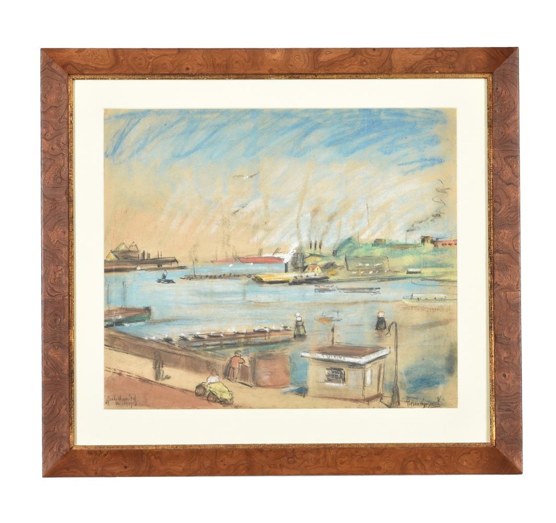 λ Piet van Wyngaerdt (Dutch 1873-1964), Harbour view - Bild 2 aus 3