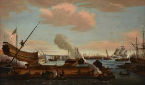 Jes Jessen (Danish 1743-1807), The Boatyard at Apenrade