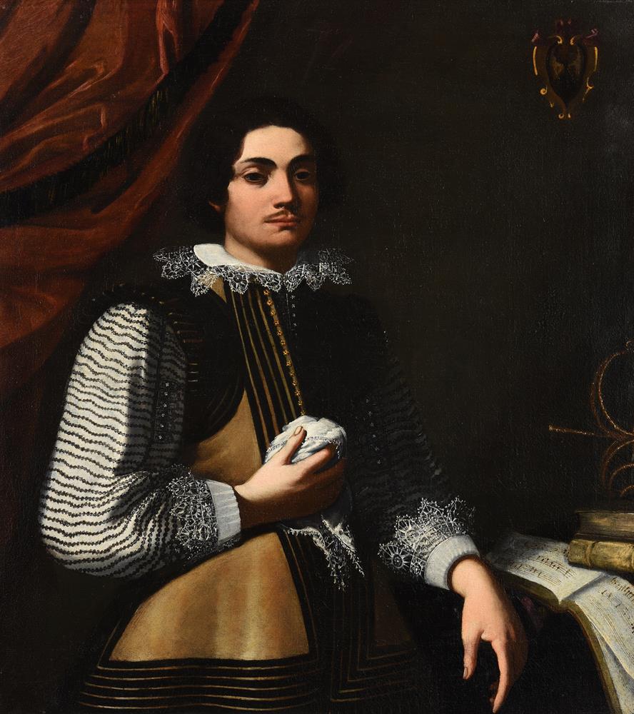 Attributed to Antiveduto Grammatica (Italian 1571-1626), Portrait of Girolamo Frescobaldi - Image 2 of 6