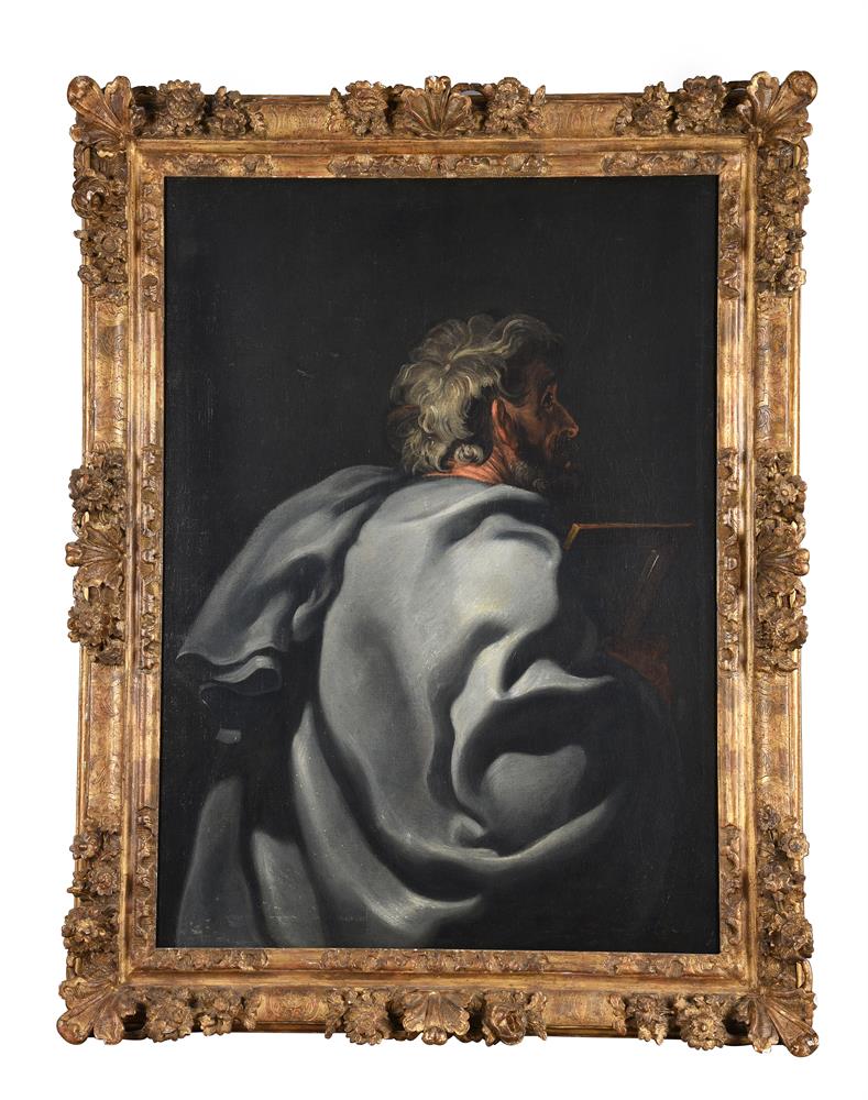 Follower of Anthony Van Dyck, Saint Thomas holding a carpenter's square - Image 2 of 4