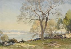 Jean Henri Zuber (French 1844-1909), River landscape