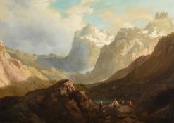 Attributed to Arnold Albert Jenny (Swiss 1831–1881), Grindlewahlt below the Wetterhorn