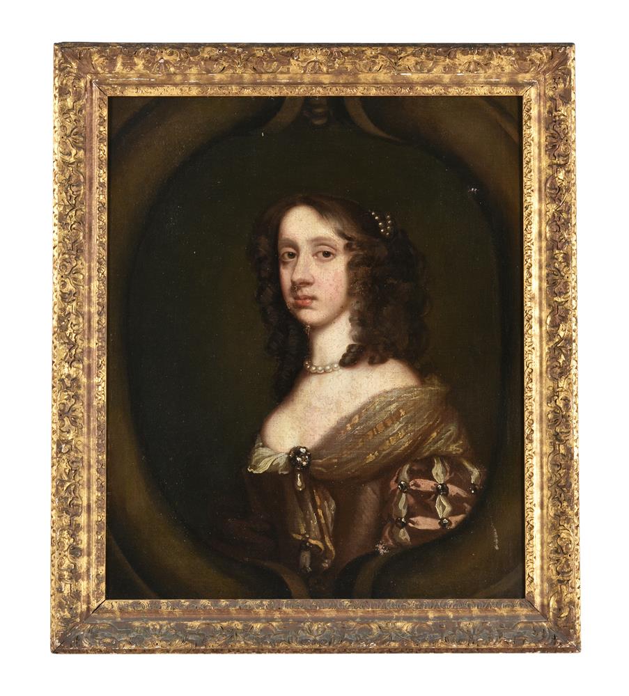 Attributed to Mary Beale (British 1633-1699), Portrait of a lady wearing a brown dress - Image 2 of 3