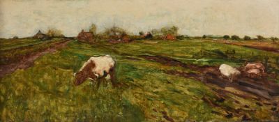 Attributed to Willem Maris (Dutch 1844-1910), Cows in a landscape