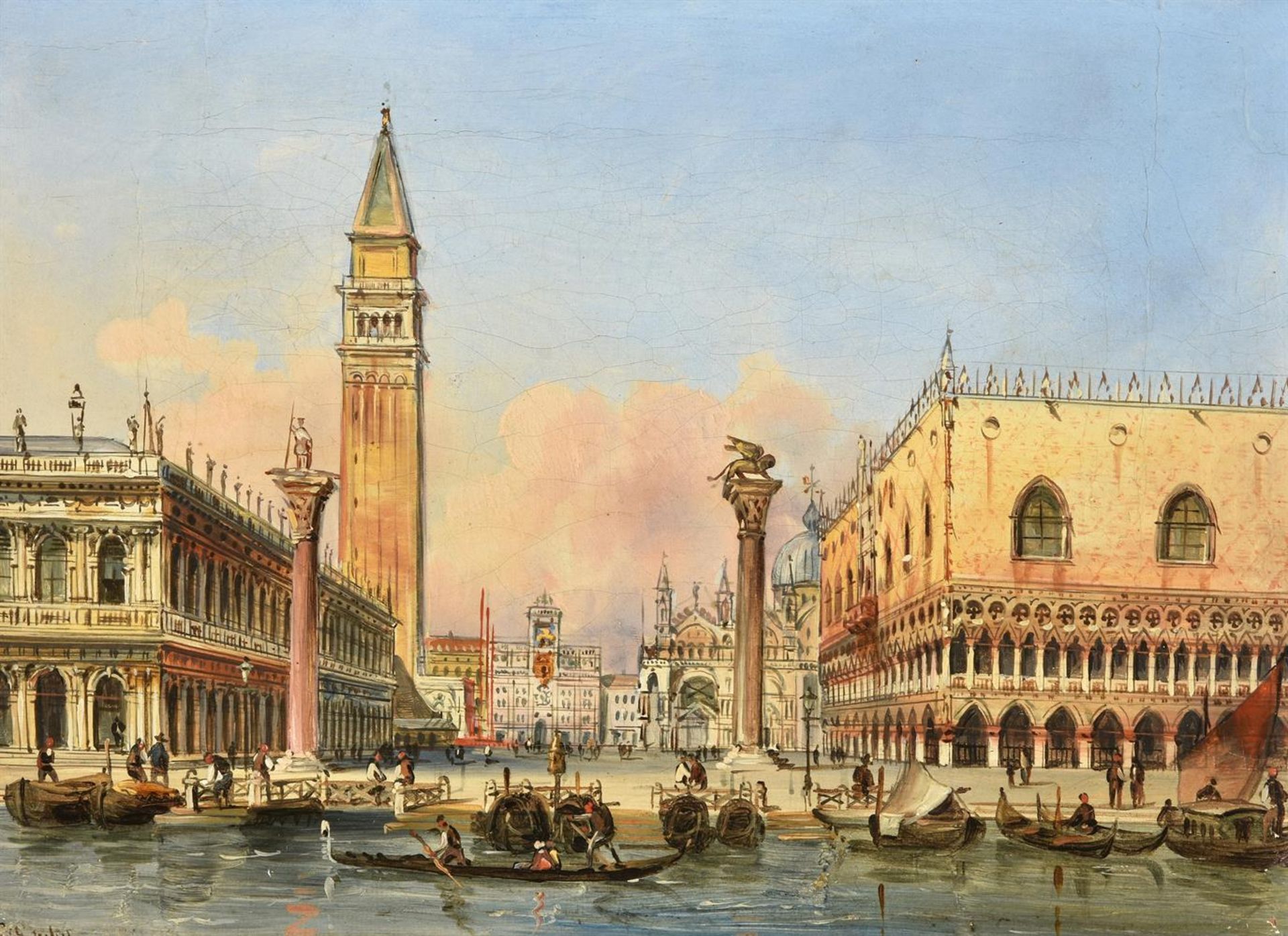 Carlo Grubacs (Italian 1802-1878), Three Venetian views (3) - Bild 2 aus 4