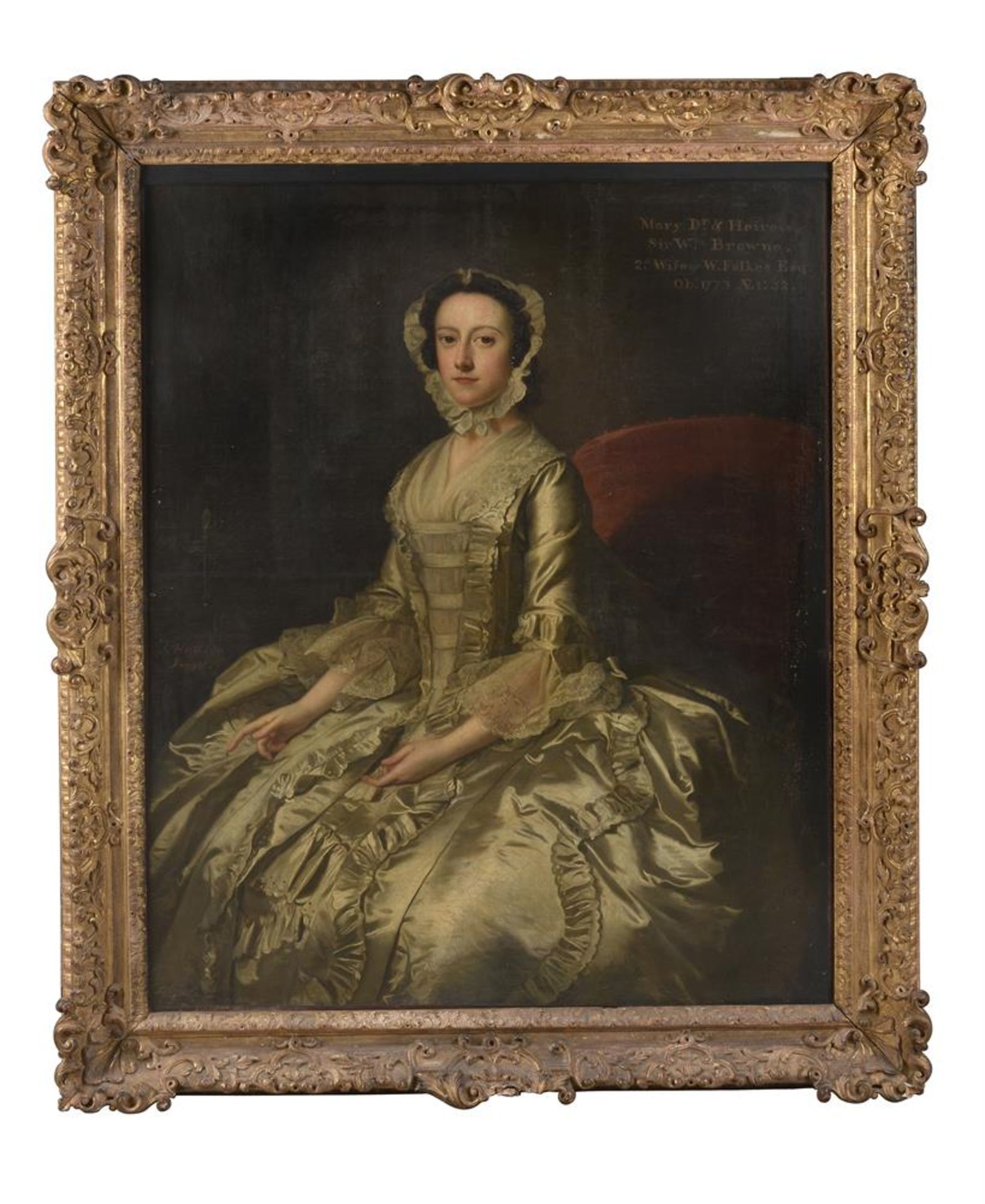 Thomas Hudson (British 1701 - 1779), Portrait of Mary Browne (1721 - 1773) - Bild 2 aus 4